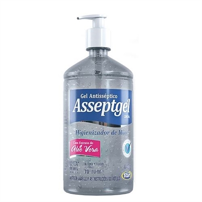 Álcool Gel 70%- Asseptgel 500 Ml Pump